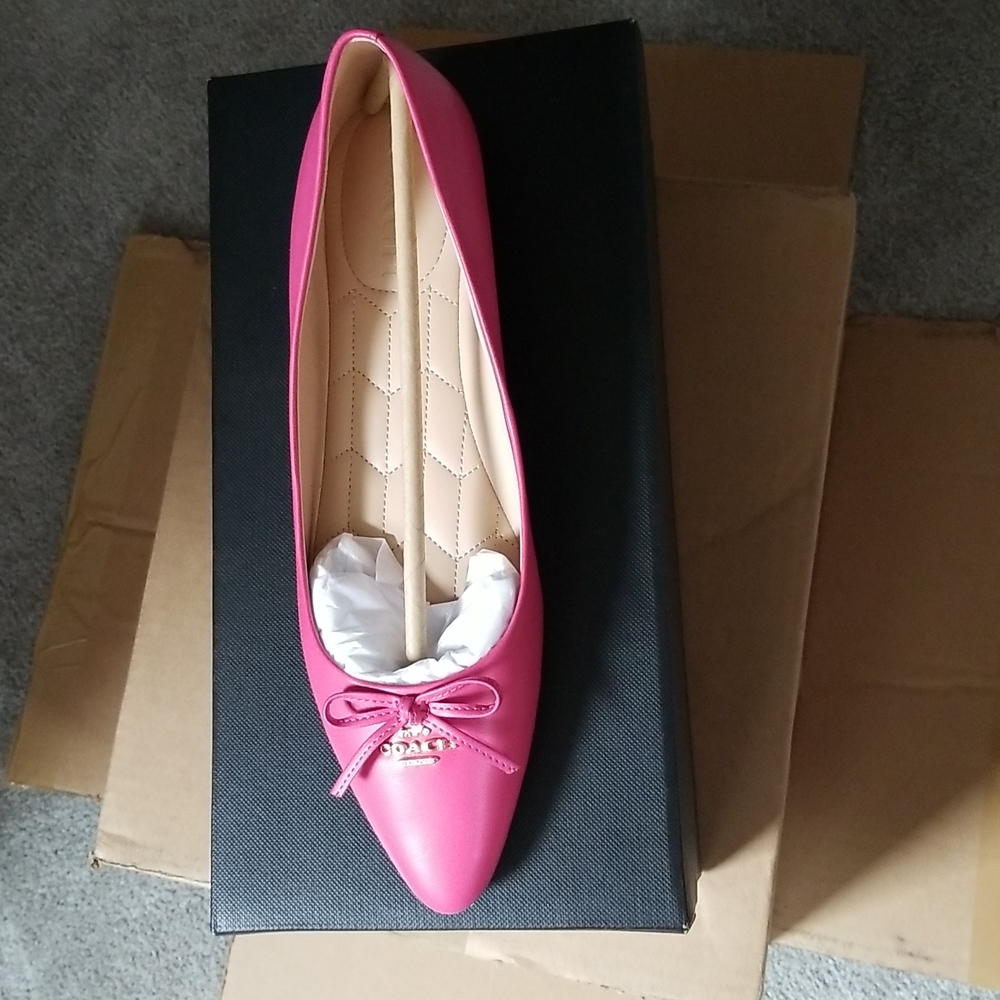 Hot pink Coach flats size 8M